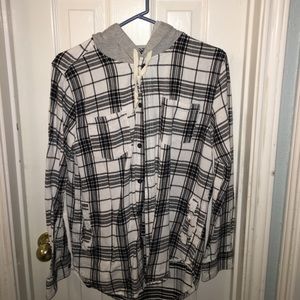 Men's flannel hoodie