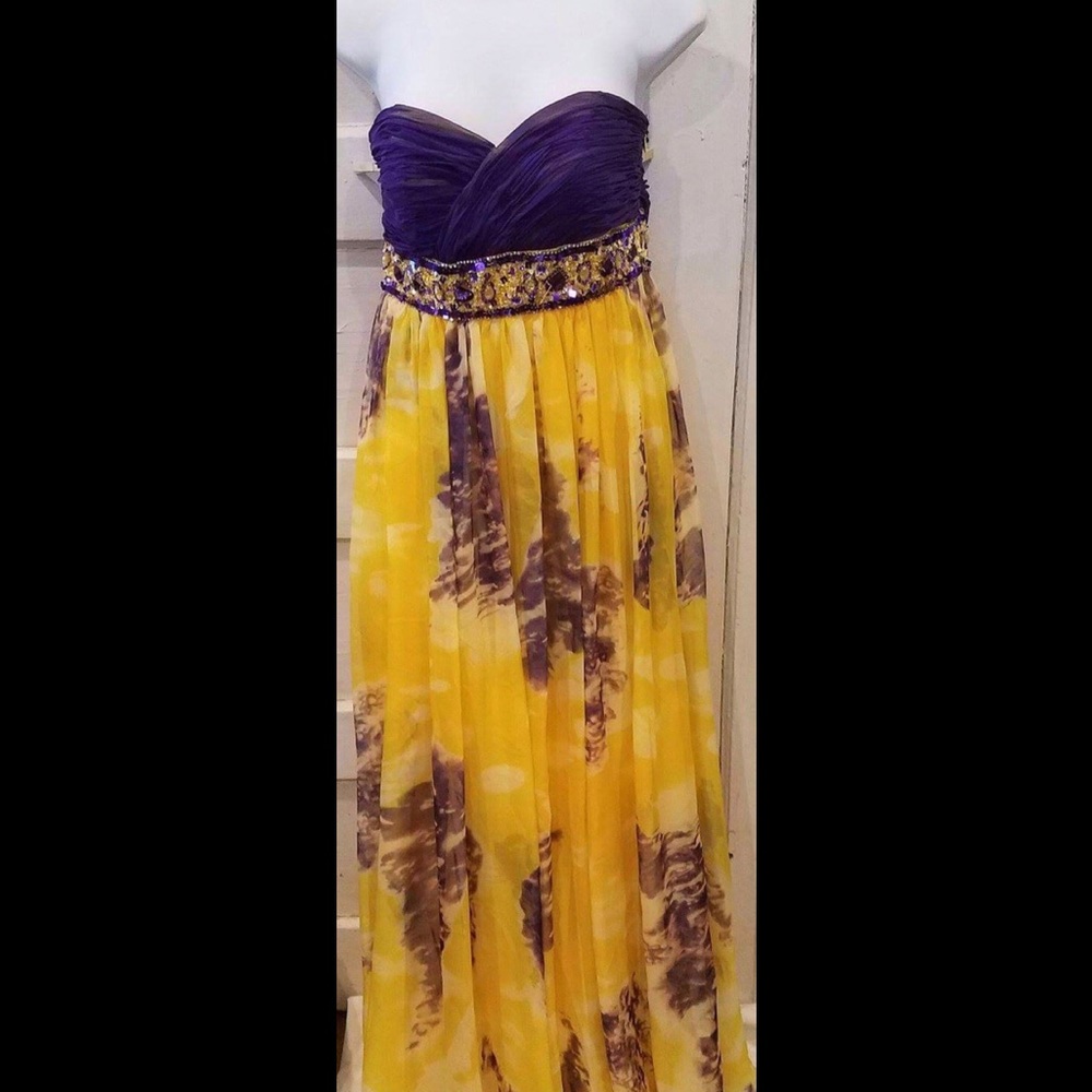 Adna Designs Strapless Vibrant Sheath Size 8 Dress - Picture 2 of 6