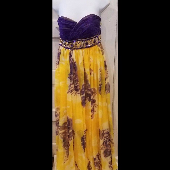 Adna Designs Strapless Vibrant Sheath Size 8 Dress - Picture 2 of 6