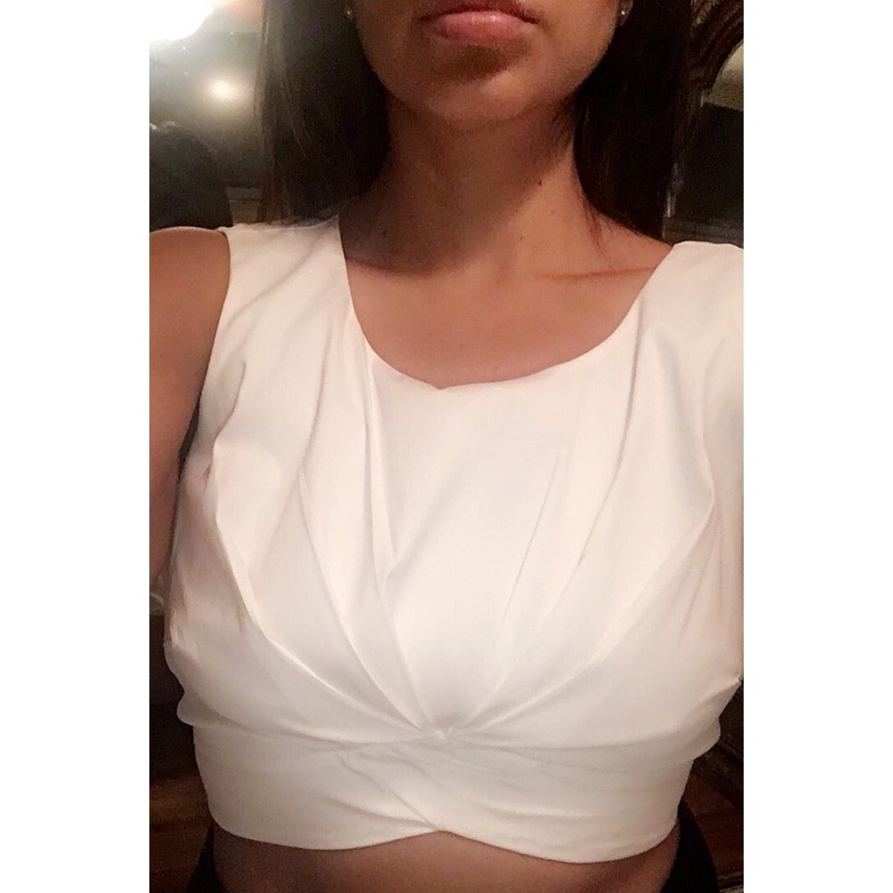 White crop top