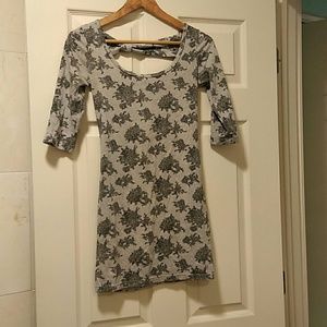Grey floral dress