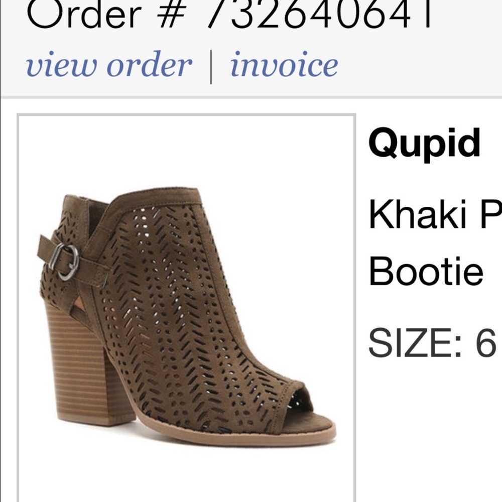 Brand new khaki color Qupid booties
