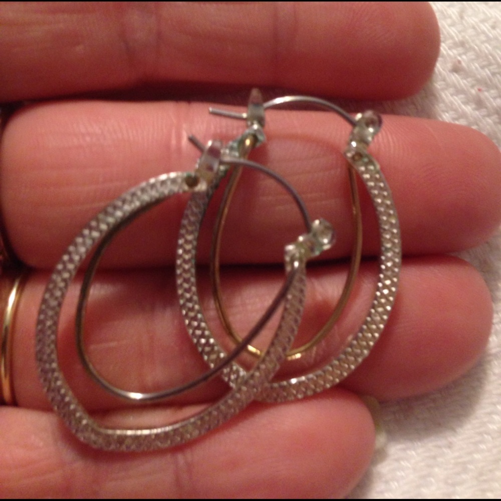 Sterling silver hoop earrings