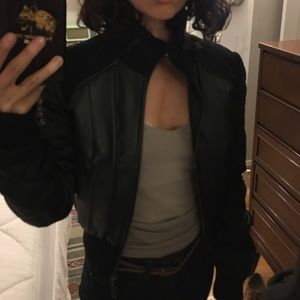 Bebe Black Bomber Jacket