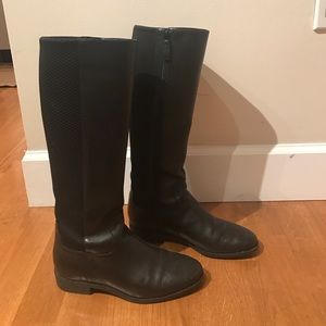 Cole Haan black leather knee high boots
