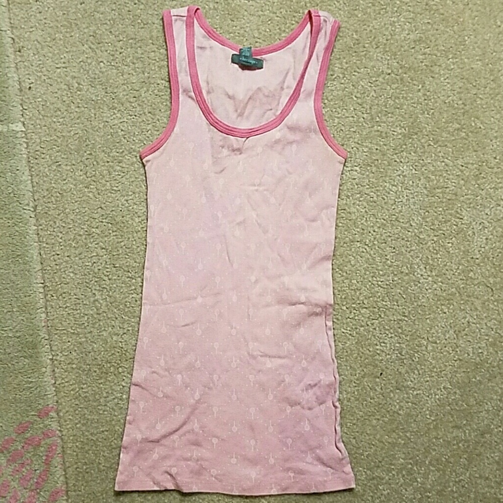 Tennis racquet print tank top