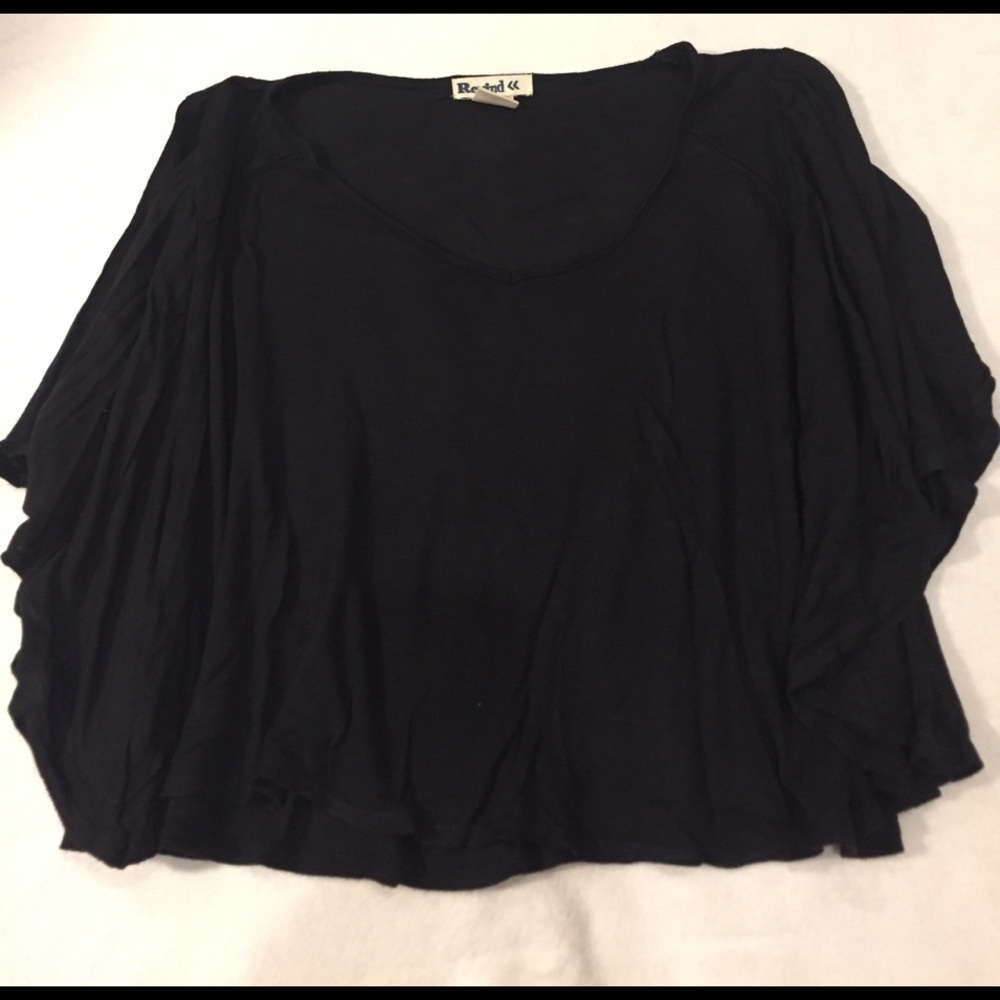 Butterfly Sleeve Crop Top