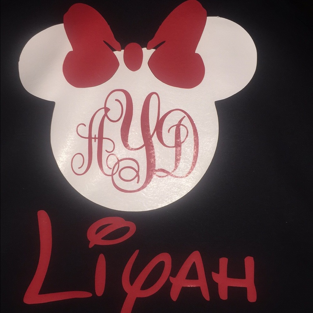 Custom made Minnie shirt with monogram