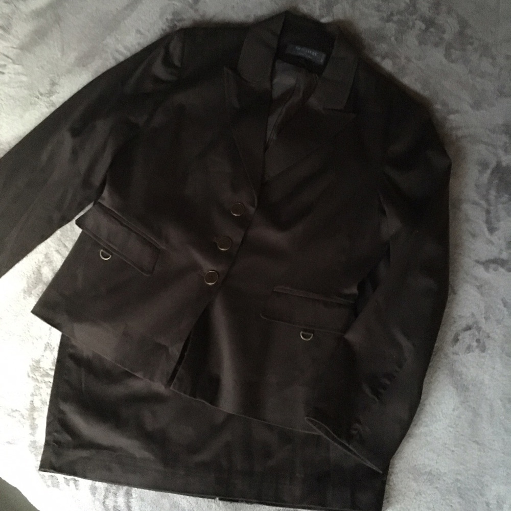 Brown Blazer and Skirt Suit