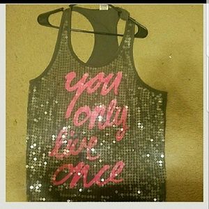 2 Victoria secret sequence tank tops.