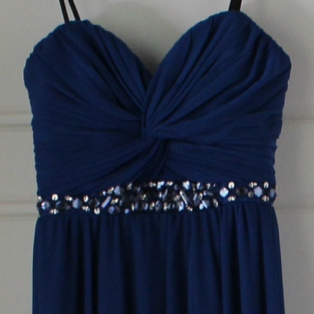 Strapless Royal blue dress