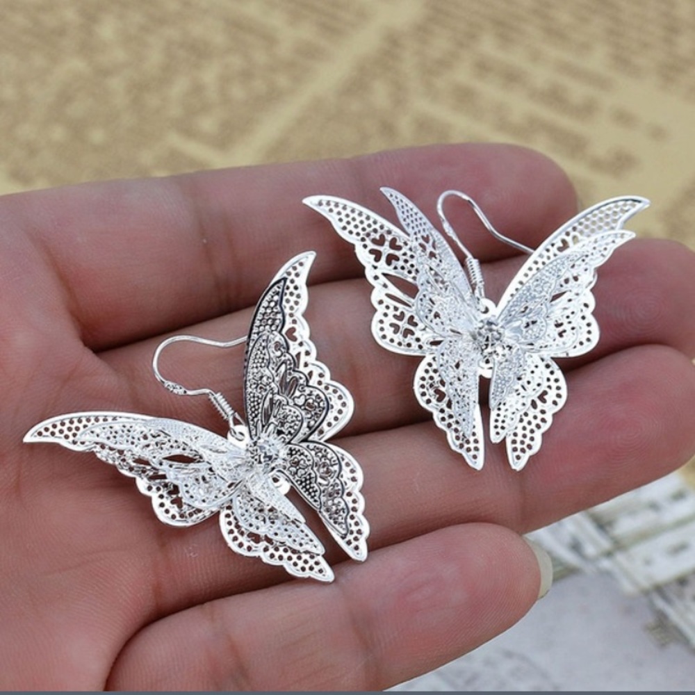 Pair of butterfly Sterling silver