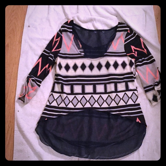 Multicolored, multi patterned blouse. - Picture 2 of 2