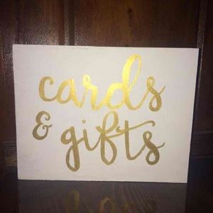Cards and gifts sign