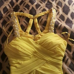 Yellow prom dress