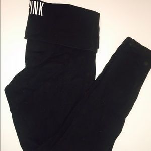 Black Pink yoga leggings