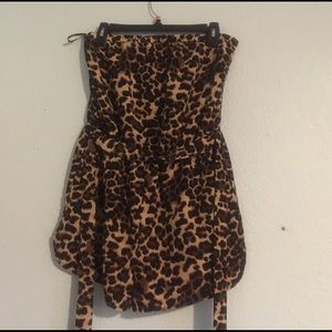 Large leopard jumpsuit romper