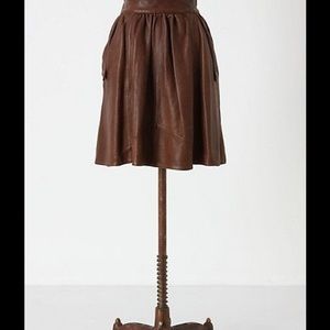 Circle leather skirt