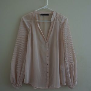 Zara light pink blouse