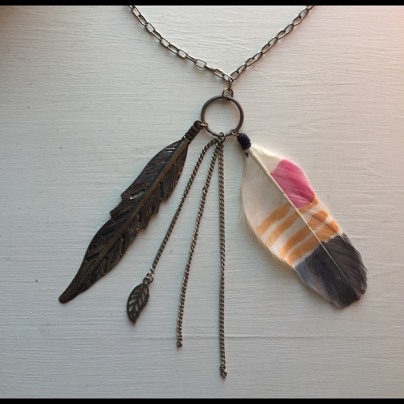 Buckle Jewelry - feather necklace