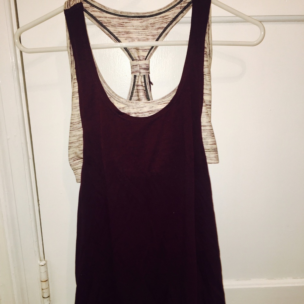 Gym wear tank top with built in sports bra