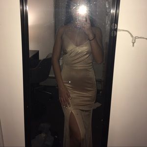 Gold/ beige dress