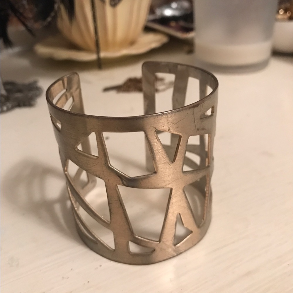 Geo silver bracelet