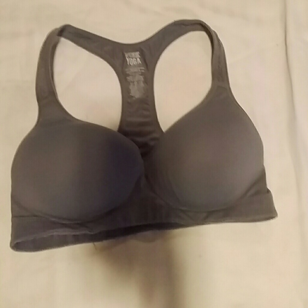Pink yoga sports bra