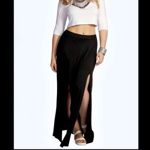 Dual Slit Maxi Skirt