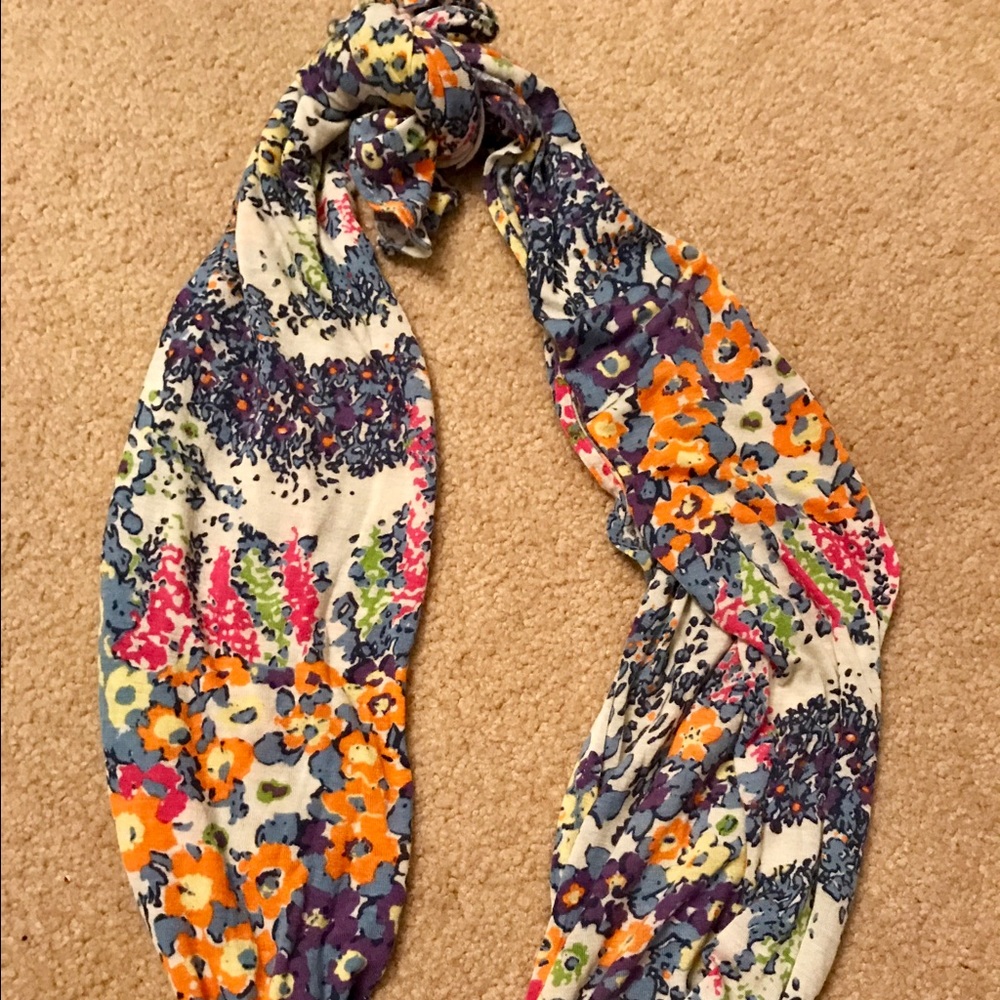 Soft one size multi colored scarf