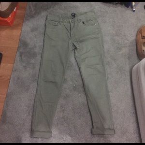 H&M Olive Green Skinny Chino's