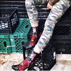 Jeffery Campbell Floral Stratford Booties