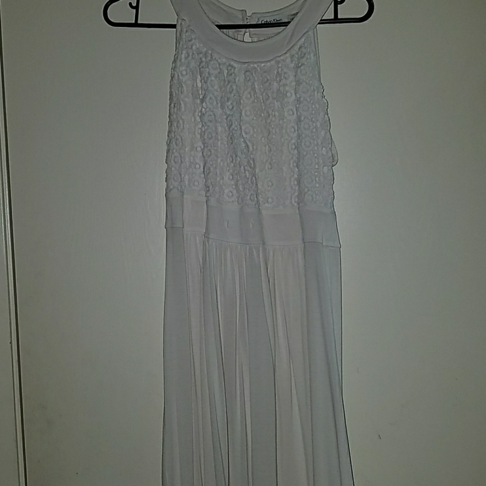 Calvin Klein Sleeveless halter Flair Dress