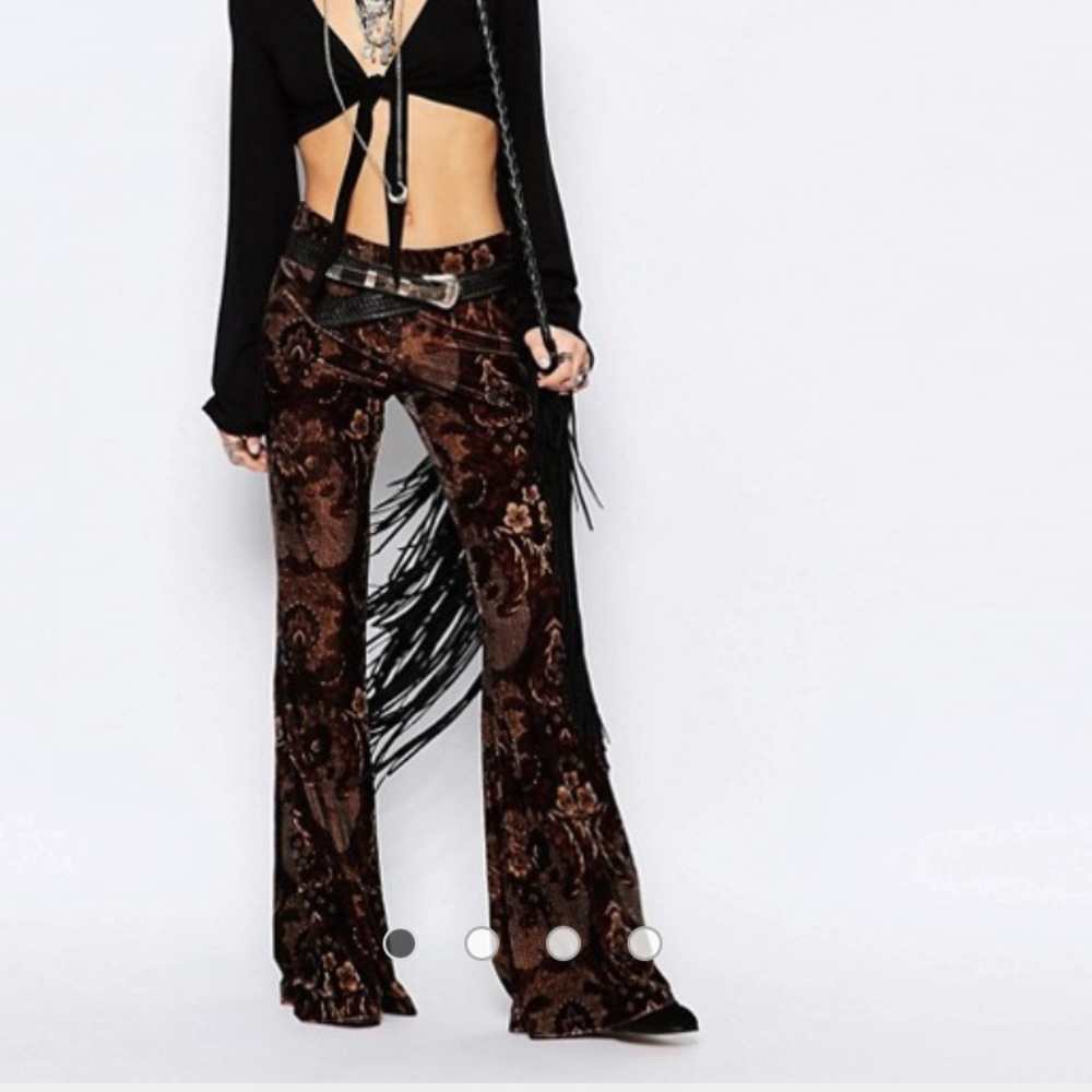 Free people velvet bellbottoms