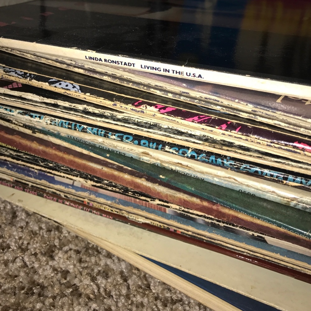 4 mystery vinyl records