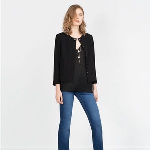 Zara crepe blazer XS