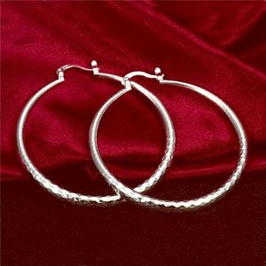 Sterling silver hoop earrings
