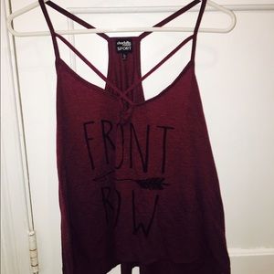 Racer back spaghetti shirt