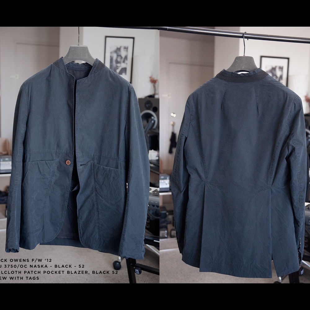 NWT Rick Owens NASKA F/W 12 Oilcloth Blazer sz 42