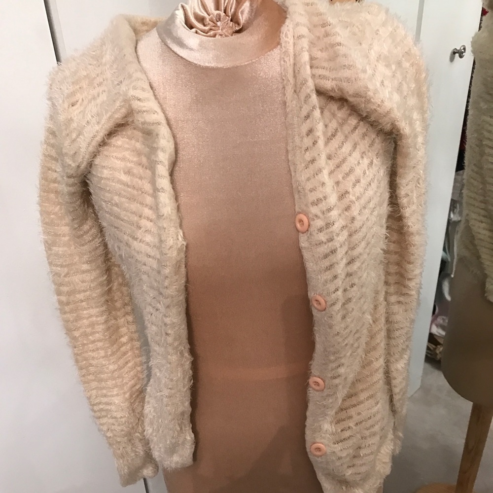 Cream furry sweater