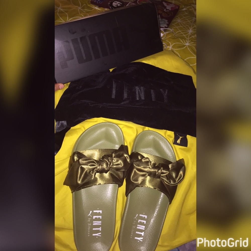 Fenty x Puma Green Bow Slides