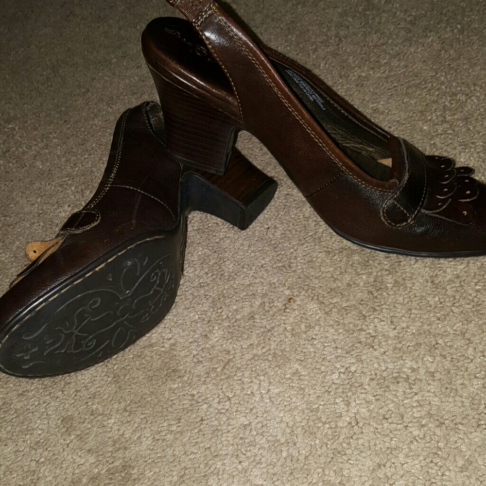 Brown Leather heels