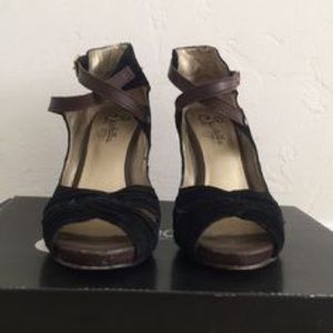 Seychelles Black Leather Heels