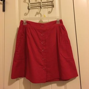 50% off all bundles! Red button down mini skirt