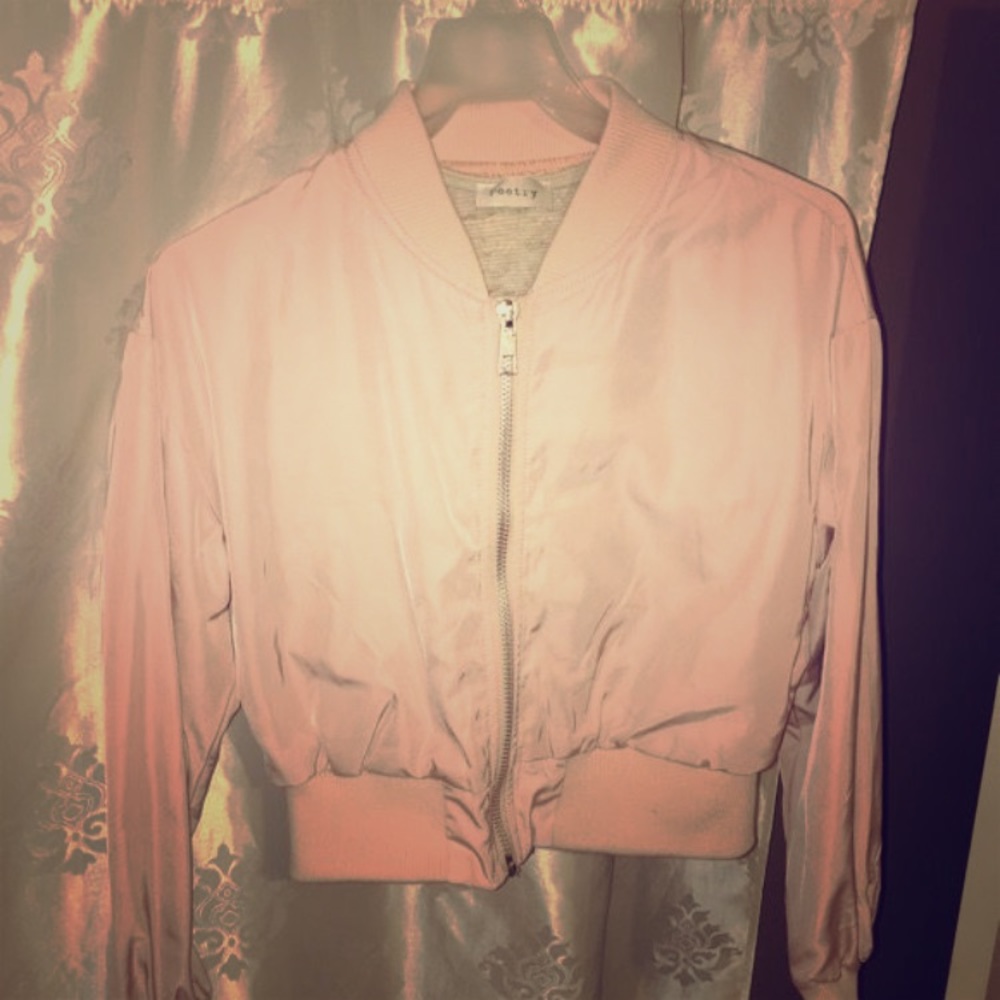 Pink bomber jacket