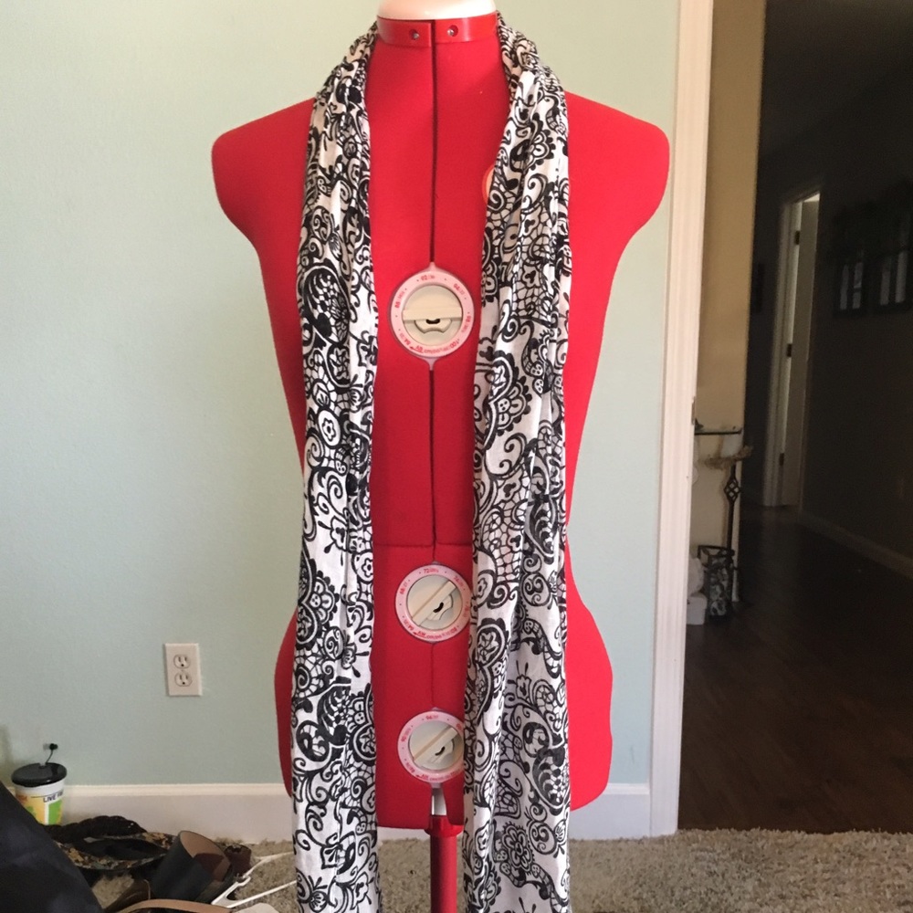 Black and white disney scarf