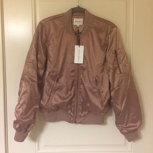 Nasty Gal Jackets & Coats - Rose Blush Pink Satin Bomber Jacket Nasty Gal Jackets & Coats - Rose Blush Pink Satin Bomber Jacket