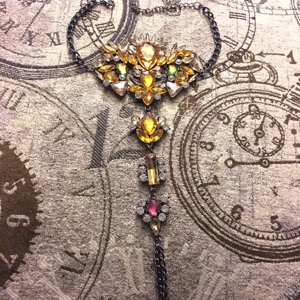 Boho bohemian ankle hand bracelet barefoot sandal - Picture 3 of 7