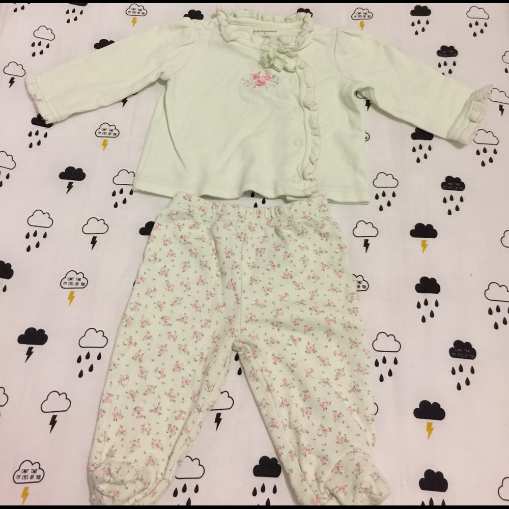 First Impressions baby girl pj set 0-3 months
