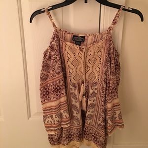 open shoulder blouse